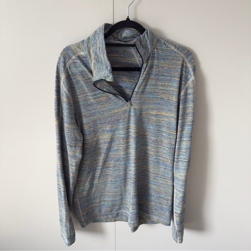 Lululemon Athletica Blue and Yellow Zip Up